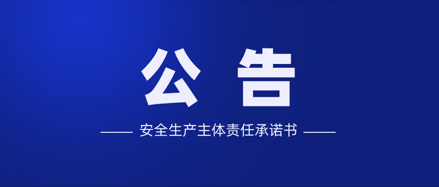 关于公示《安全生产主体责任承诺书》的公告